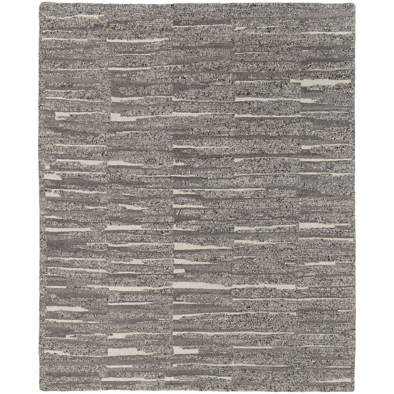Grand Bazaar Conor Hand Woven Abstract Modern Area Rug - 3'6" x 5'6" - Gray/Taupe/Ivory