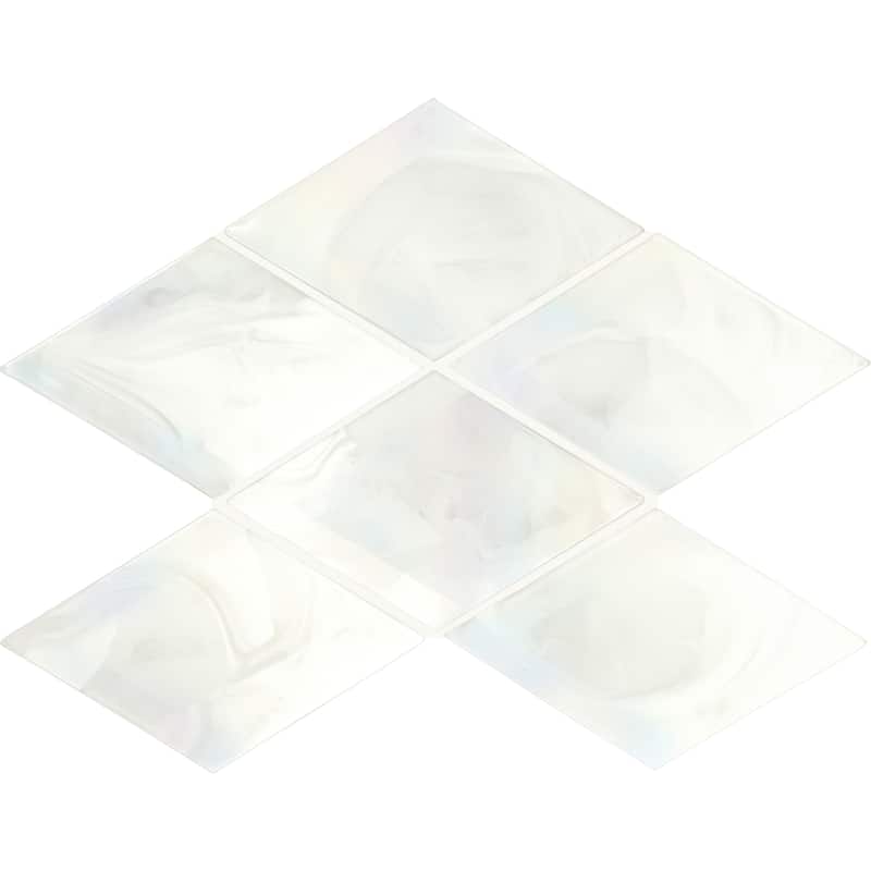 Daltile Starcastle 3" x 6" Diamond Scale Glass Wall Mosaic (15 PC Per Carton) (7.50 SQFT Per Carton) - Milky Way