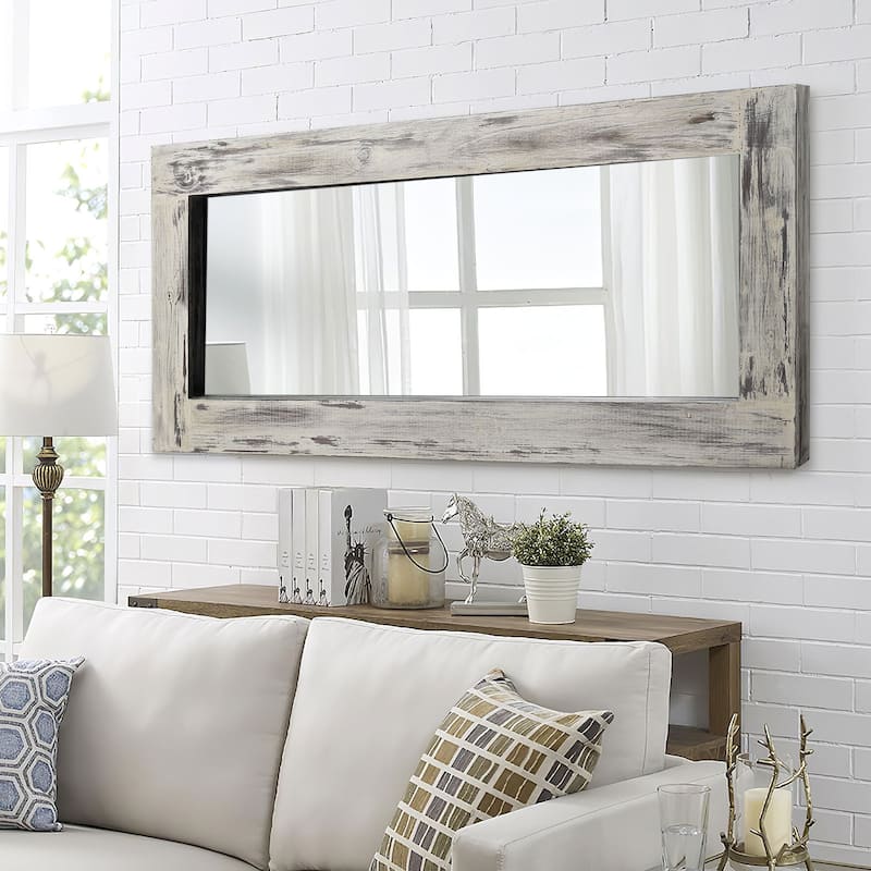 Vintage Wood Framed Dressing Mirror Floor Mirror Farmhouse