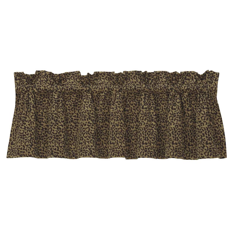 Paseo Road by HiEnd Accents San Angelo Leopard Valance, 18"x84"