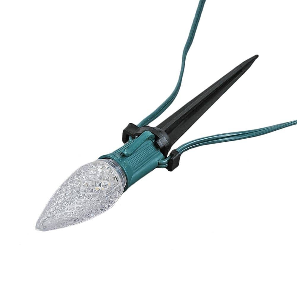 39021 Universal Light Stake Walkway Christmas Light Clip, C7/C9 Base, 50 Pack