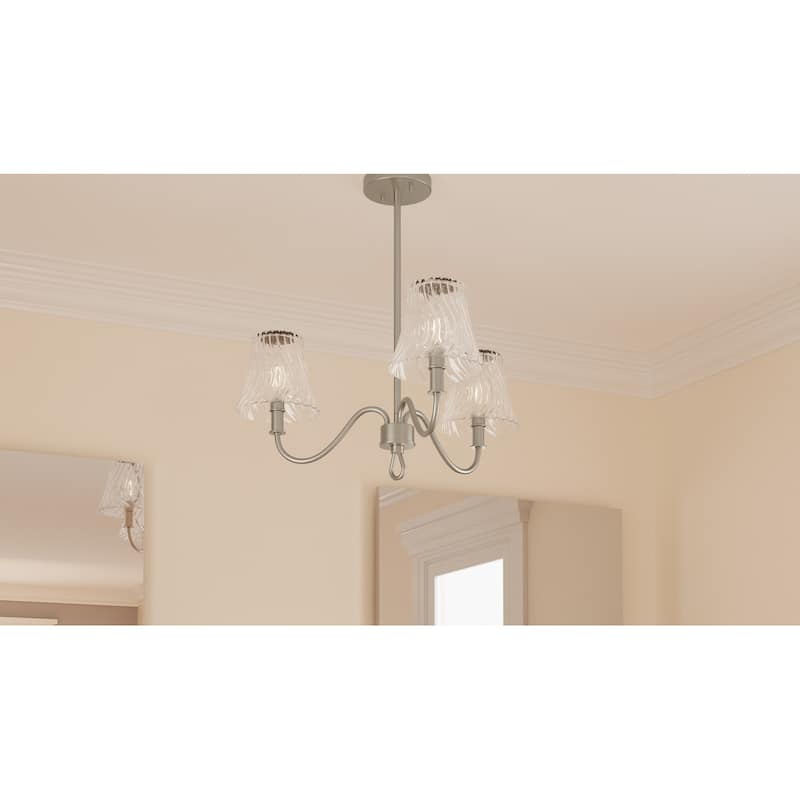 McKinney 3-Light Brushed Nickel Chandelier