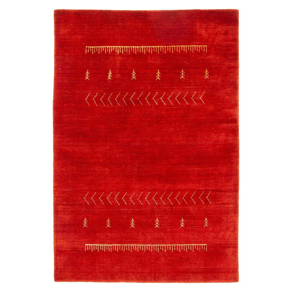 Kashkuli Gabbeh Red Rug 3'10" x 5'10" - 3'10 x 5'10