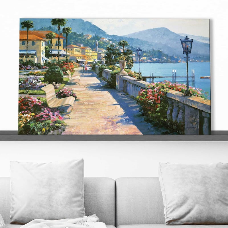 "Bellagio Promenade " by Howard Behrens Print on Canvas