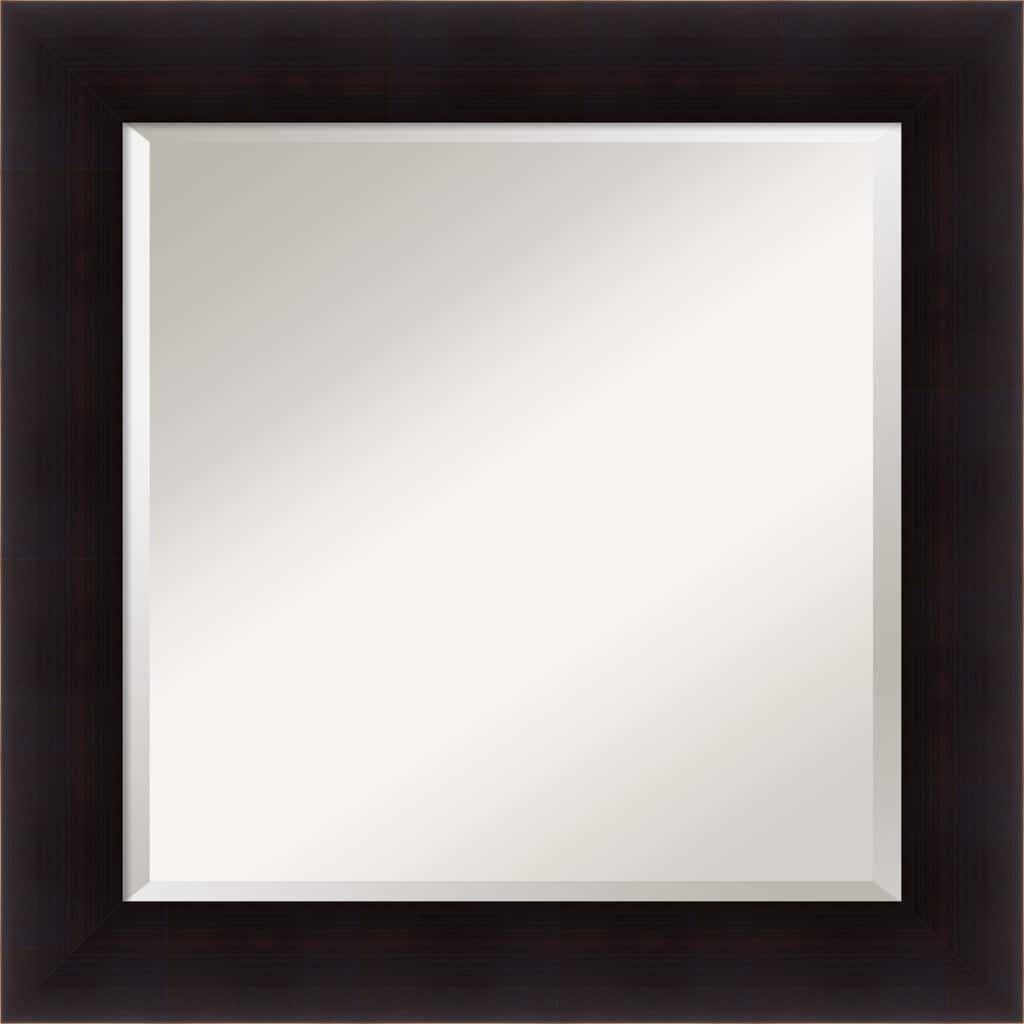 Beveled Wood Wall Mirror - Portico Espresso Frame