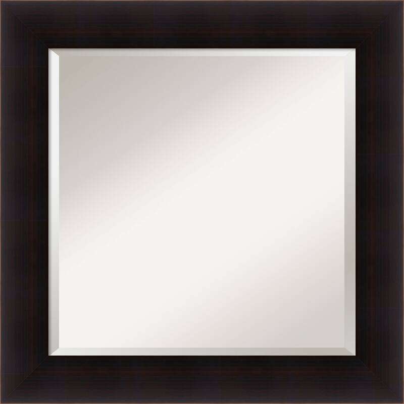 Beveled Wood Wall Mirror - Portico Espresso Frame