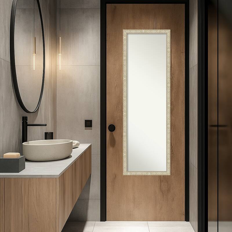 Lila Non-Beveled Wood Framed Full-Length On the Door Mirror