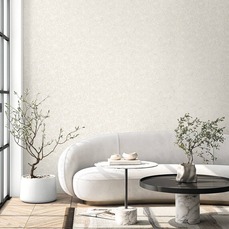 NextWall Camellia Floral Peel and Stick Wallpaper - 20.9 in. W x 18 ft. L