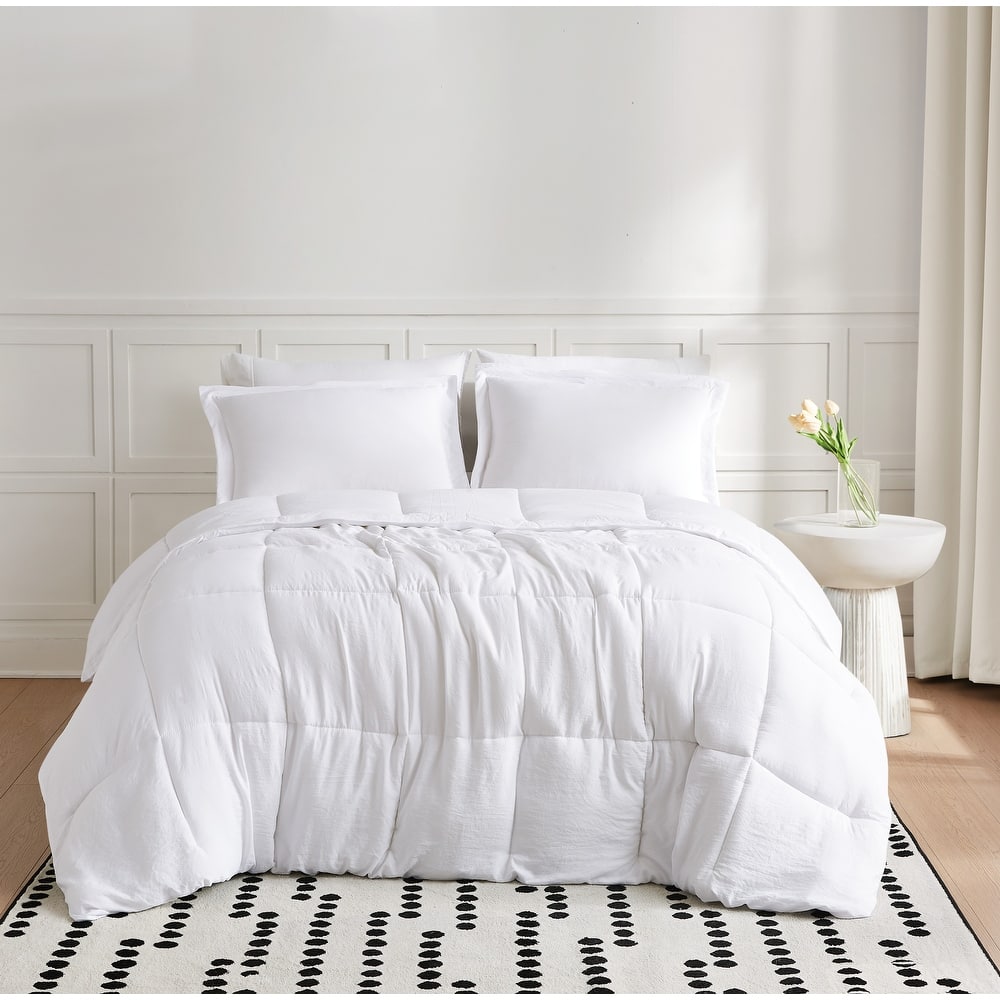 Truly Soft Garment Wash Solid Comforter Set