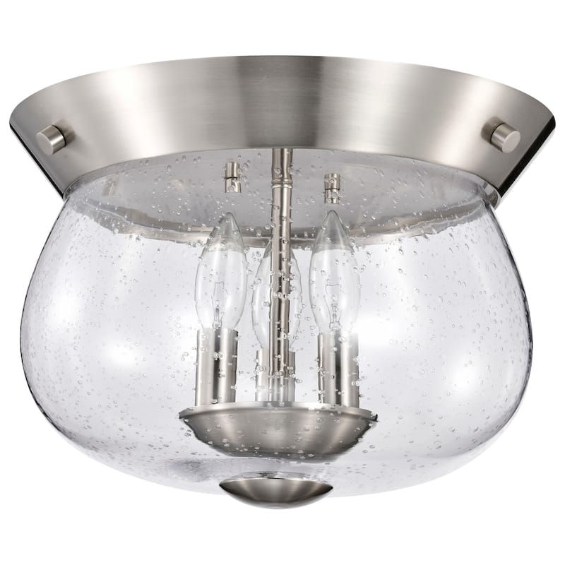 Nuvo Lighting 60/7808 Boliver 3 Light 14" Wide Flush Mount Bowl - Brushed Nickel