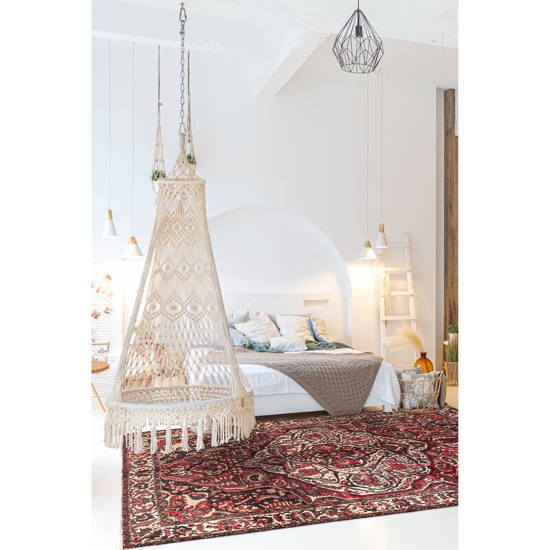 ECARPETGALLERY Hand-knotted Kayseri Vintage Red Wool Rug - 6'10 x 10'2