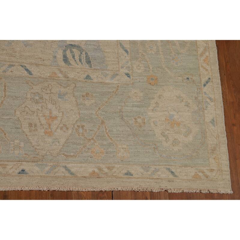 Vegetable Dye Oriental Oushak Turkish Area Rug Handmade Wool Carpet - 9'6"x 12'6"