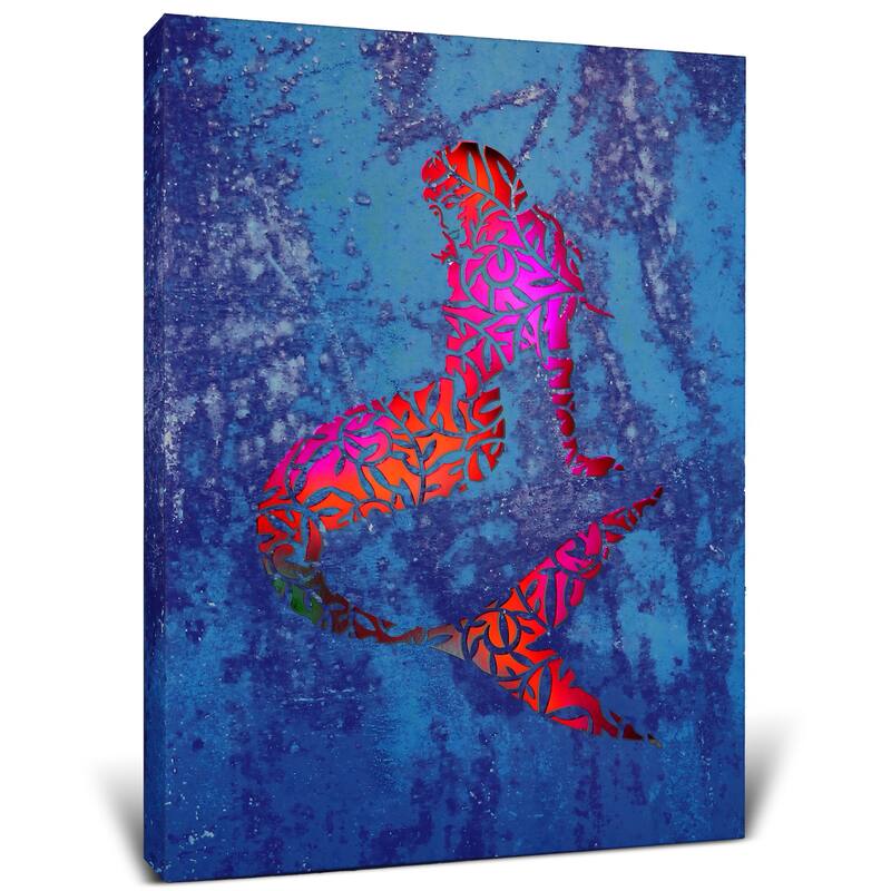 CoTa Global Mermaid Light Up LED Wall Art - Fun Changing Color LED - 15.75Lx11.9Wx1H inches