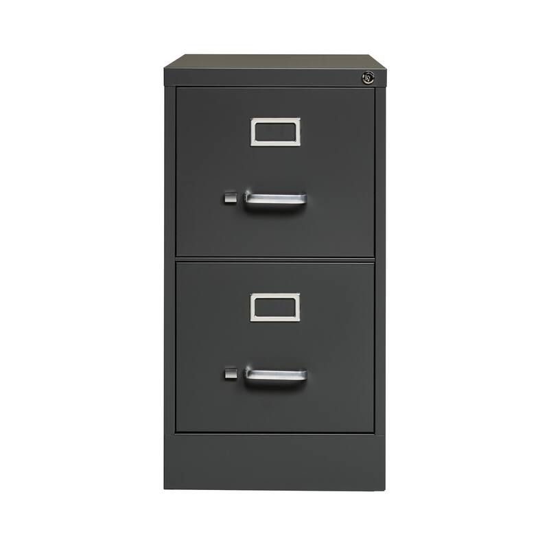 Hirsh 26.5 in 2 Dr Vertical File, Letter, Dropship, Charcoal