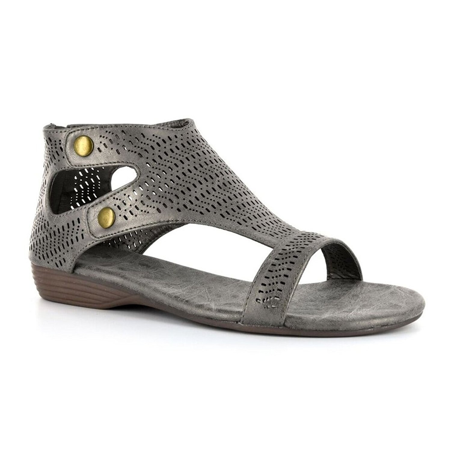 ladies pewter sandals