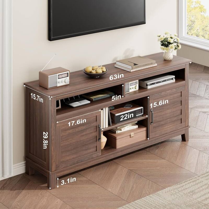 Entertainment Center TV Stand for 65 Inch TV with Cabinet