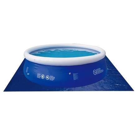 12.8' Square Blue Swimming Pool Ground Cloth