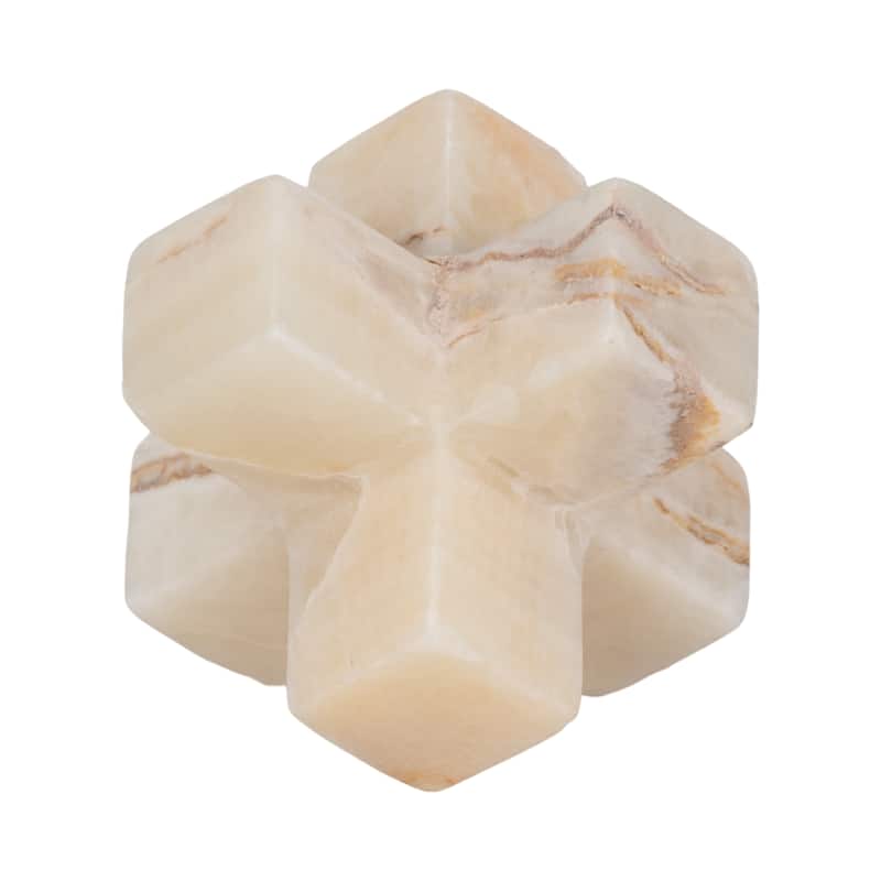 Sagebrook Home Gustavo Style Marble Onyx 4"H Jack - 4" x 4" x 4"