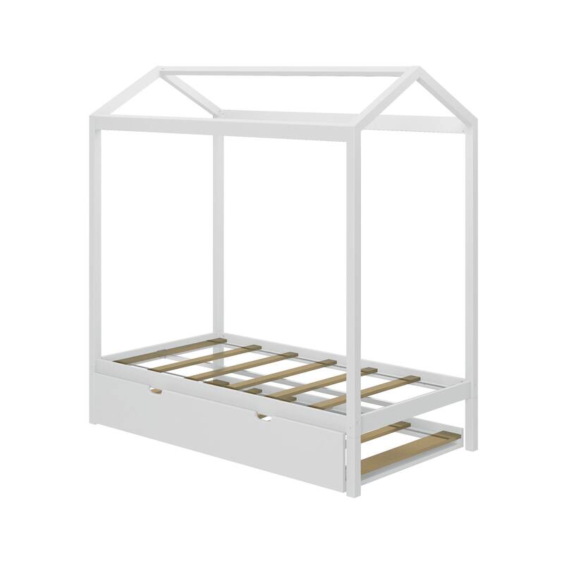 Max and Lily Twin House Bed with Trundle
