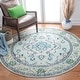 preview thumbnail 161 of 200, SAFAVIEH Monaco Lillie Boho Medallion Distressed Area Rug 3' Round - Light Blue/Ivory