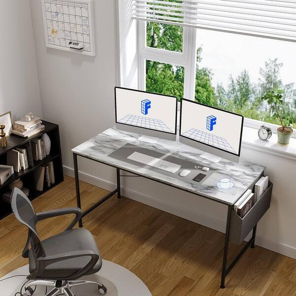 Computer Bath Desk 55 inch Computer Desk Home Office Desk Workstation - Bed Bath & Beyond ...