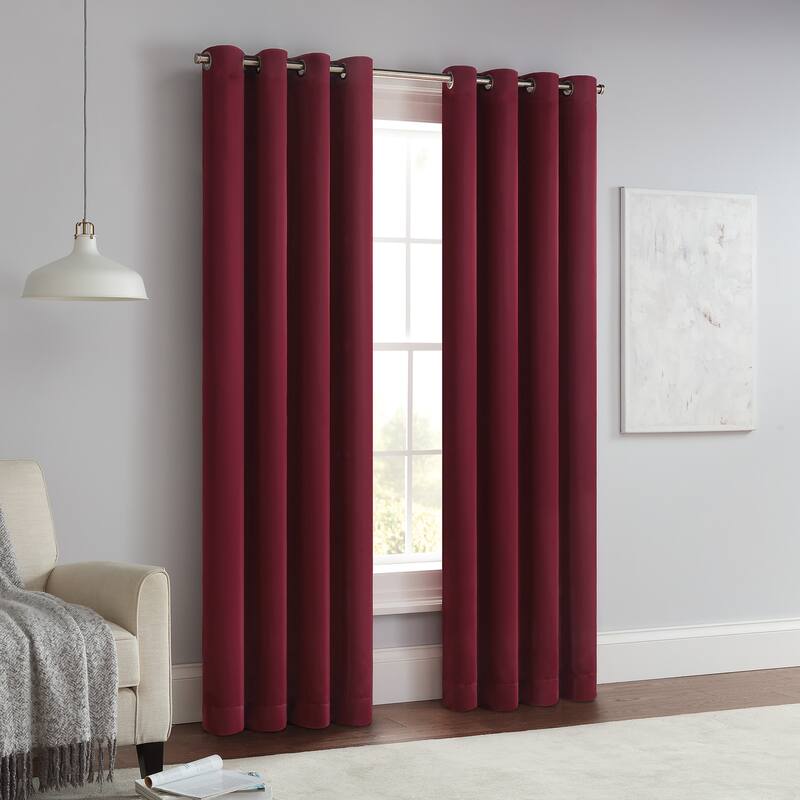 Eclipse Solid Thermapanel Grommet Energy Saving Room Darkening Curtain Panel