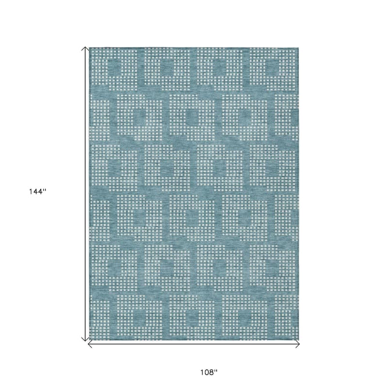 HomeRoots Geometric Transitional Rectangle Outdoor Rug