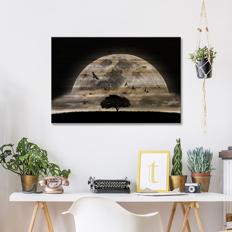 A Dream Print On Wood by Nasser Osman - Multi-Color
