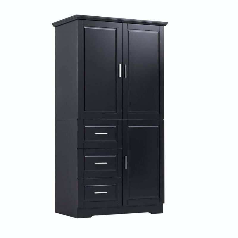 Bathroom Storage Cabinet with Drawers and Adjustable Shelf