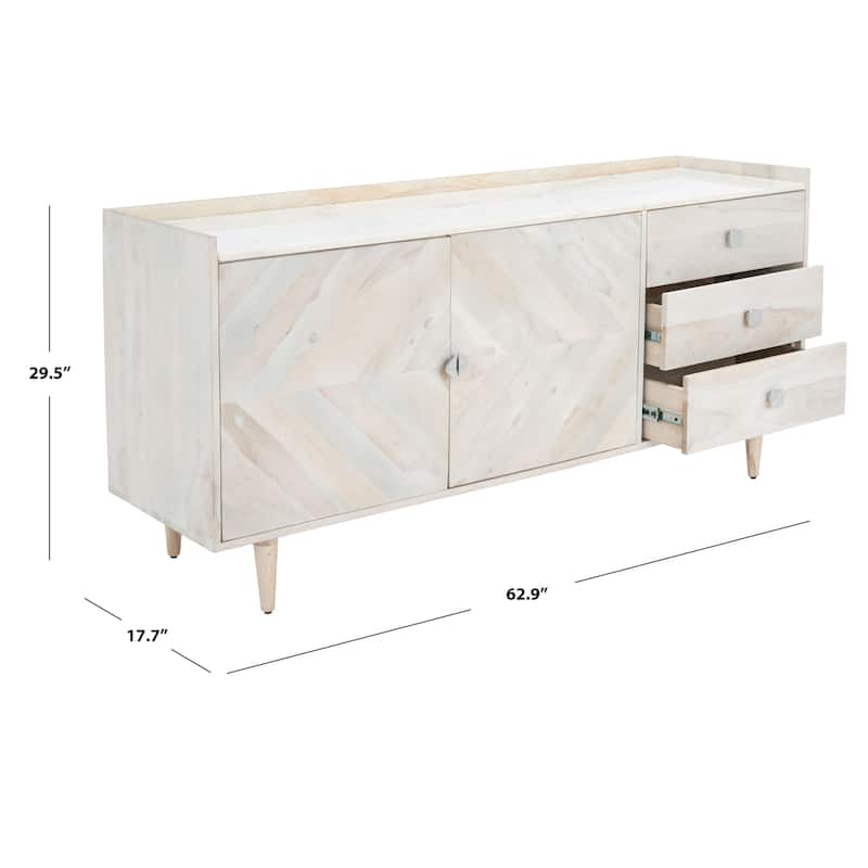 SAFAVIEH Home Corarose Herringbone Sideboard - 63"W x 18"D x 30"H