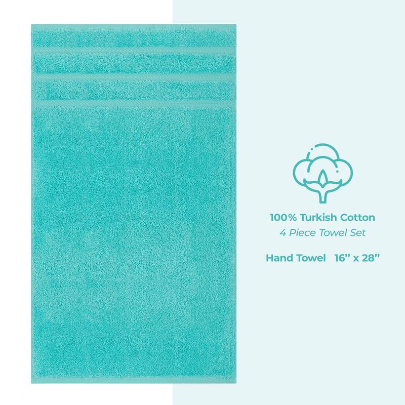 American Soft Linen 4-Piece Turkish Hand Towel Set