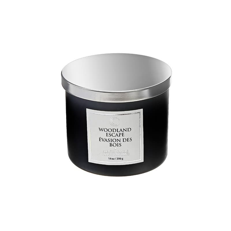 14 Oz 3 Wick Luxe Scented Candle With Lid (Woodland Escape) Set of 2
