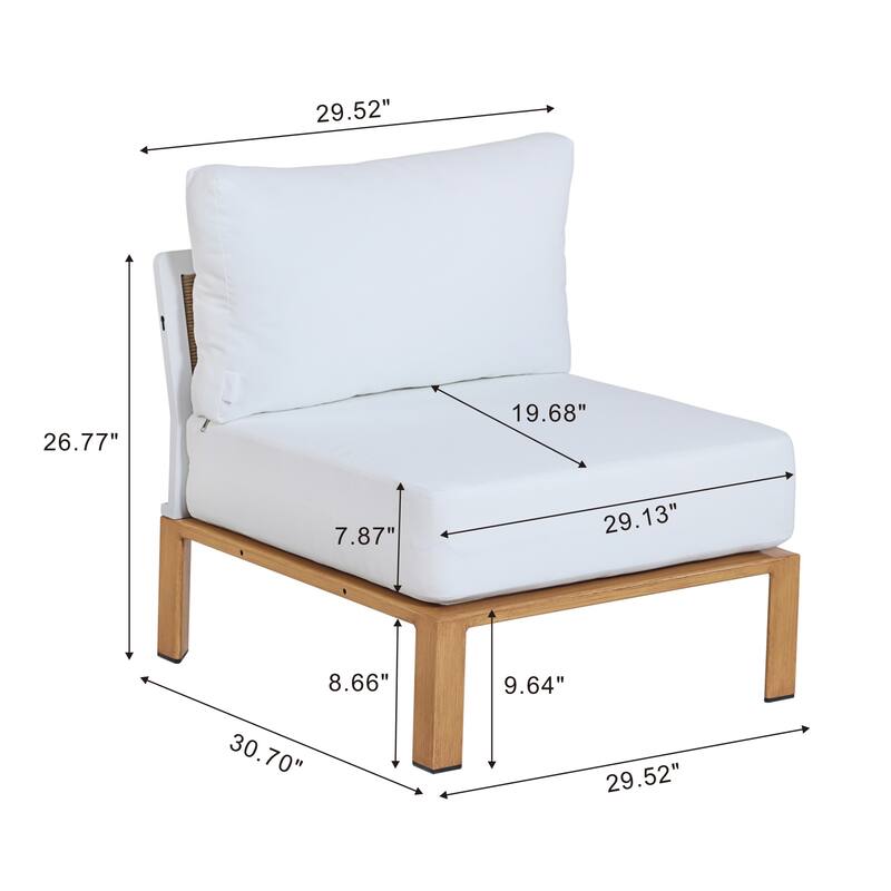 Manhattan Comfort Vine Modern 4-Piece Patio Conversation Set