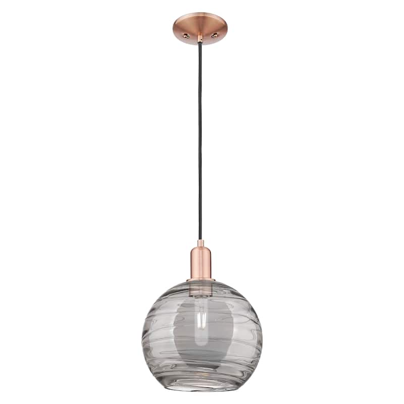 Innovations Lighting Endless Possibilities Arcadia - Athens Deco Swirl - 1 Light 10" Cord Hung Mini Pendant - Antique Copper