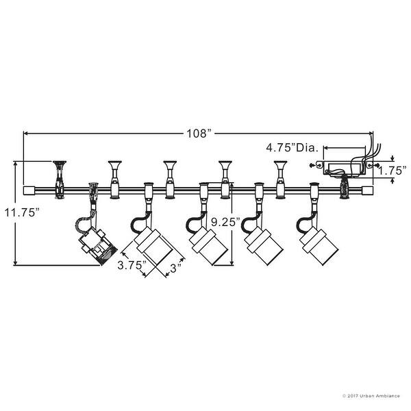 Luxury Modern Led Track Lighting 12 H X 4 7 W With Cinema Style Swiveling Heads Brushed Nickel Finish 108 On Sale Overstock