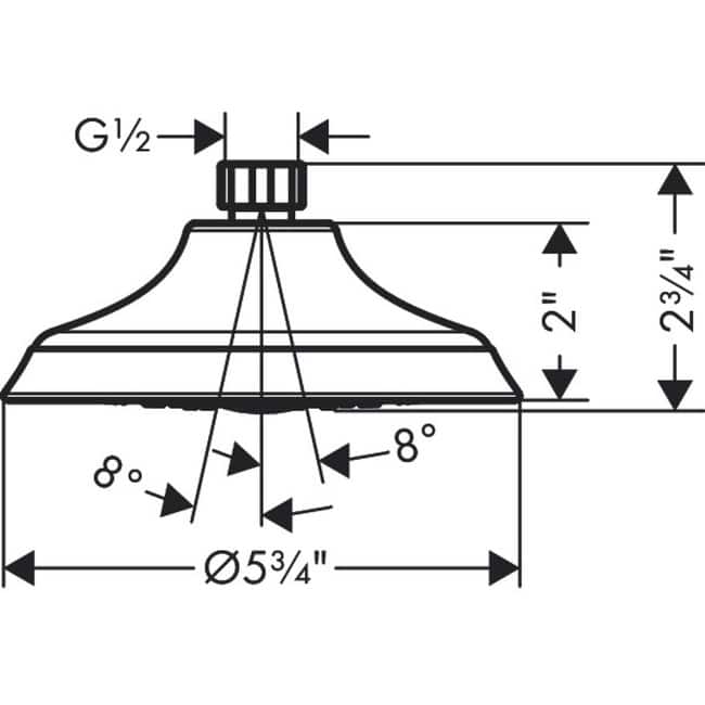 Hansgrohe Joleena 1.75 GPM 5-3/4" Single Function Shower Head -