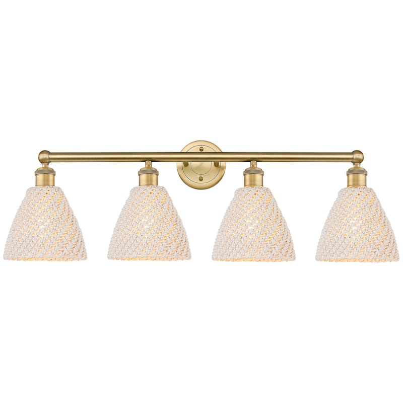 Innovations Lighting 616-4W-12-35 Bristol Natural Vanity Bristol - Brushed Brass / Natural