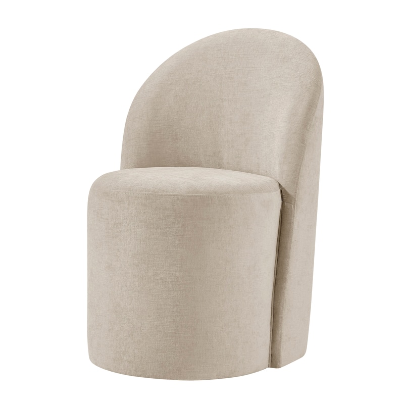 NPD Furniture Cabrina Chenille Dining Chair with Casters