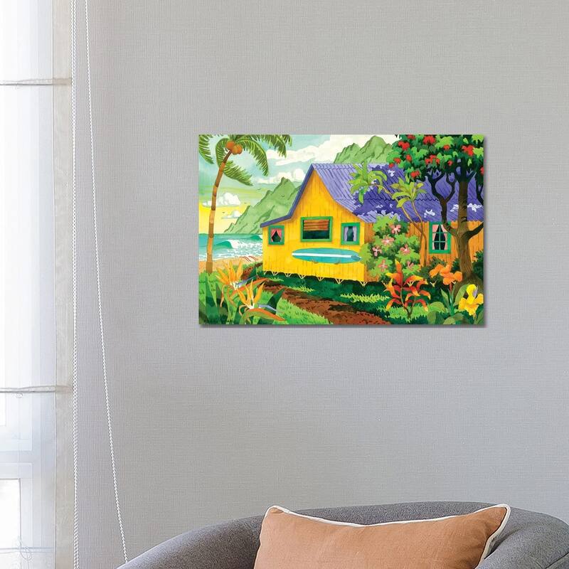 iCanvas "Yellow Cabana" by Robin Wethe Altman Canvas Print - 18x26x1.5