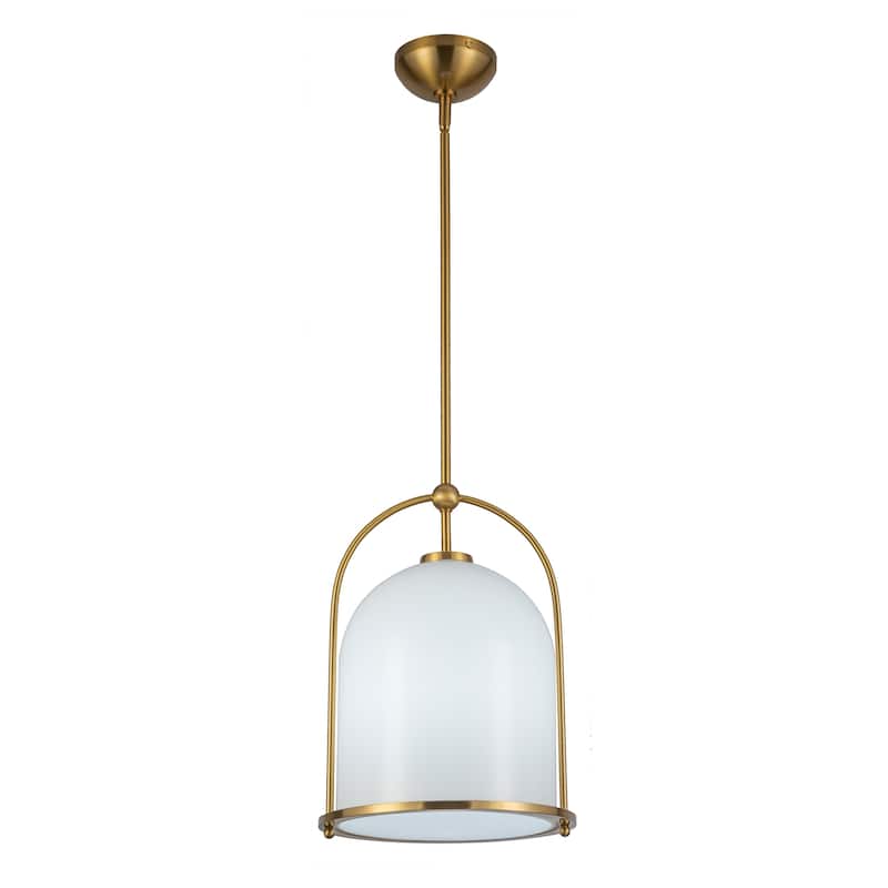 Artcraft Dahlia 1-Light Pendant - 11.5" Dia. - Brushed Brass