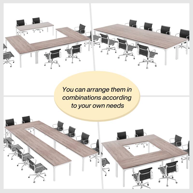 19FT Conference Table,Large Rectangle Meeting Seminar Table for 16-22 Person