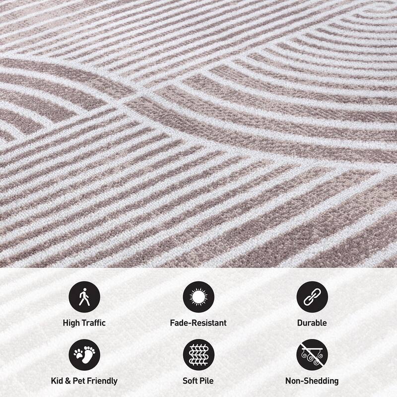 Contemporary Arch Knot Design Area Rug