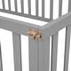 preview thumbnail 5 of 5, Gray Solid Pine Wood Floor Bed with Fence and Door, Full Size, Safe and Fun Sleeping and Play Space