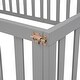 preview thumbnail 26 of 34, Twin Floor Bed Frame, Fun Fence Design with Openable Door, No Slats