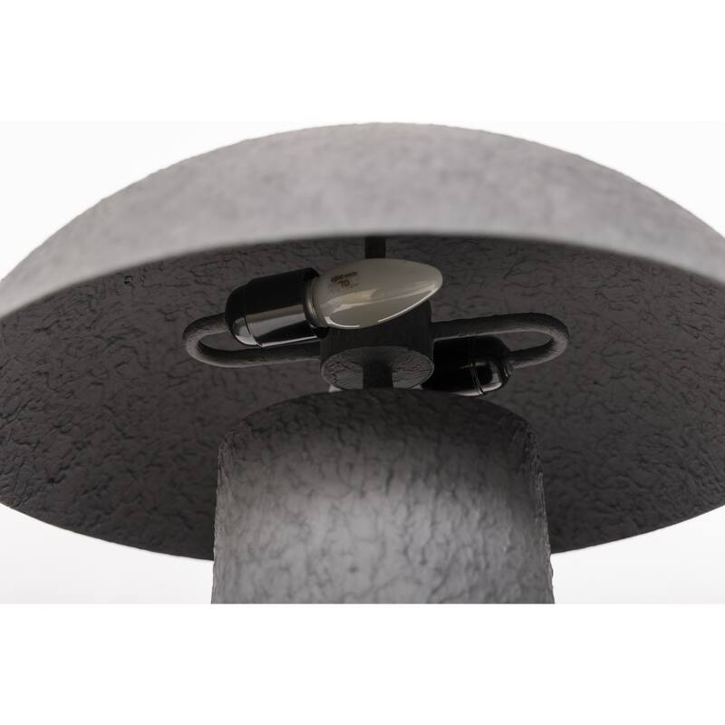 Solomon Table Lamp-Matte Black Plaster