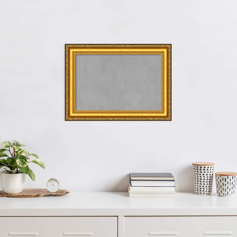 Amanti Art Colonial Embossed Gold Framed Magnetic Board