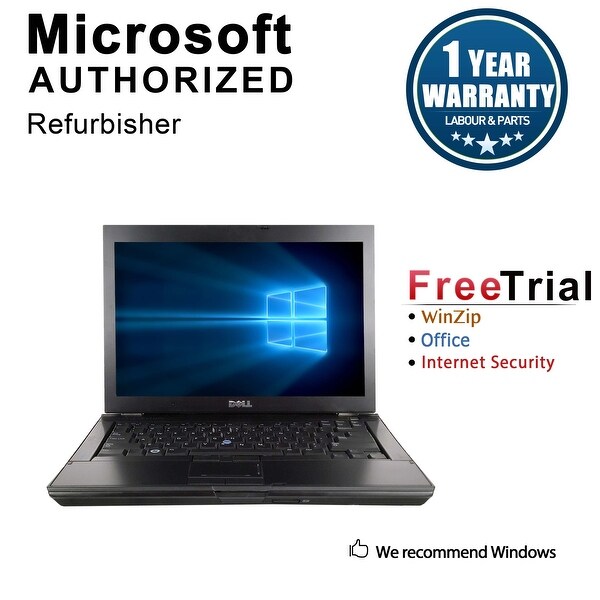 Refurbished Dell Latitude E6400 14.1" Laptop Intel Core 2 Duo P8400 2.26G 4G DDR2 160G DVD Win 10 Pro 1 Year Warranty - Black