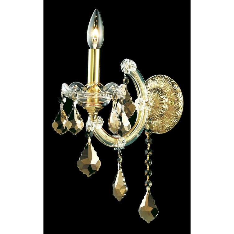 Fleur Illumination Collection Wall Sconce D:8in H:12in E:8.5in Lt:1 Gold Finish