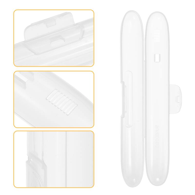 Portable Toothbrush Cases Toothbrush Holders Plastic 8.46"x1.18"x1.14"