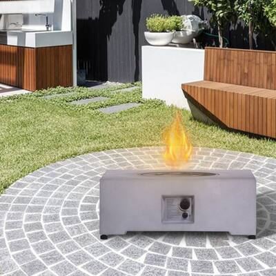 Faux Stone Propane Fire Pit For Outdoor Garden